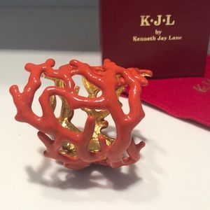 Kenneth Jay Lane coral bracelet